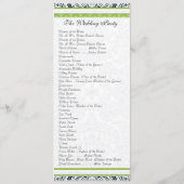 Programmes de mariage Oiseaux de l'amour Gris Vert (Dos)
