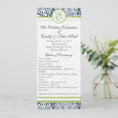 Programmes de mariage Oiseaux de l'amour Gris Vert (Debout devant)