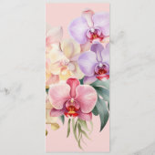 Programmes de mariage Orchidées Arc-en-ciel Pastel (Dos)