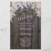 Programmes de mariage pas chers avec des lilas rus (Devant)