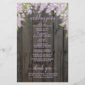 Programmes de mariage pas chers avec des lilas rus (Dos)