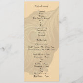 Programmes de mariage Peacock vintages (Dos)