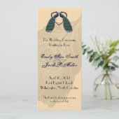 Programmes de mariage Peacock vintages (Debout devant)