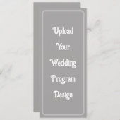 Programmes de mariage personnalisés - Concevez vot (Devant / Derrière)