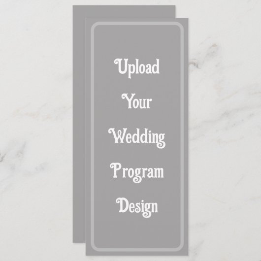 Programmes de mariage personnalisés - Concevez vot (Devant / Derrière)