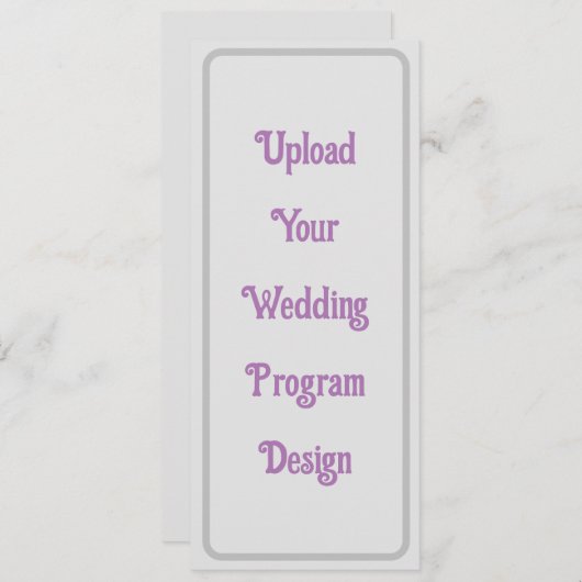 Programmes de mariage personnalisés - Élégant et m (Devant / Derrière)