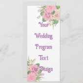 Programmes de mariage personnalisés - Modèle modif (Devant / Derrière)