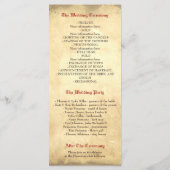 Programmes de mariage pour couple de crâne gothiqu (Dos)