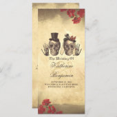 Programmes de mariage pour couple de crâne gothiqu (Devant / Derrière)