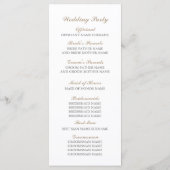 Programmes de mariage pour couples d'inséparables (Dos)