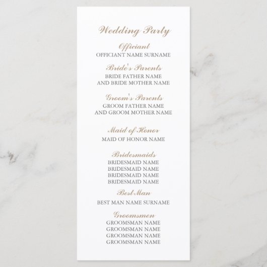 Programmes de mariage pour couples d'inséparables (Dos)