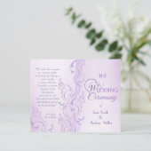Programmes de mariage pourpre grungy (Debout devant)