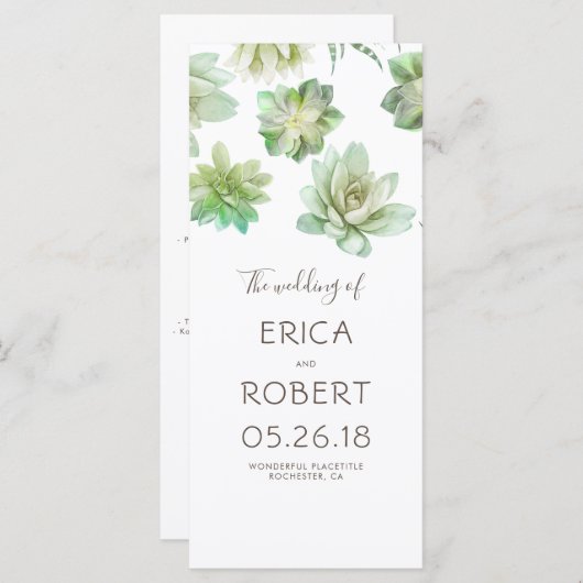 Programmes de mariage réussis (Devant / Derrière)