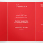 Programmes de mariage romantiques à la rose rouge (Intérieur au milieu)