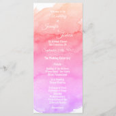 Programmes de mariage rose aquarelle personnalisés (Devant)