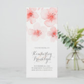 Programmes de mariage rose botanique à fleurs d'ea (Debout devant)