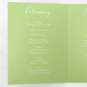 Programmes de mariage Rose jaune clair et vert pâl (Intérieur en premier)