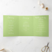 Programmes de mariage Rose jaune clair et vert pâl (Intérieur)