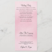 Programmes de mariage rose Ombre (Dos)