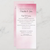 Programmes de mariage rose Ombre (Devant / Derrière)