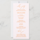 Programmes de mariage rose vif et orange vif (Dos)