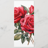 Programmes de Mariage Roses Rouges (Dos)