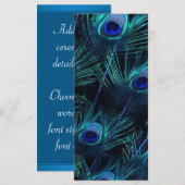 Programmes de mariage Royal Blue Purple Paon (Devant / Derrière)