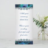 Programmes de mariage Royal Blue Silver Peacock (Debout devant)