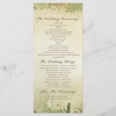 programmes de mariage rustique dans les bois (Dos)