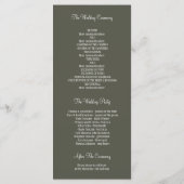 Programmes de mariage rustique pour les arbres et  (Dos)