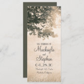 Programmes de mariage rustique pour les arbres et  (Devant / Derrière)