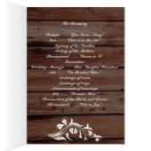 Programmes De Mariage Rustiques Avec Décor Fleur (Intérieur (Droit))