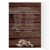 Programmes De Mariage Rustiques Avec Décor Fleur (Intérieur (Gauche))