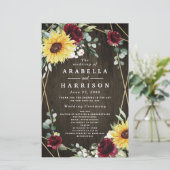 Programmes de mariage rustiques avec tournesols et (Debout devant)