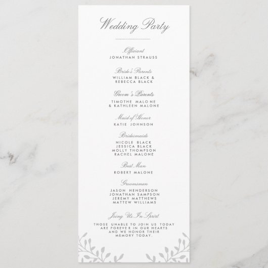 Programmes de mariage secret - Gris (Dos)