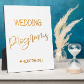 Programmes de mariage signer Gold Tabletop Plaque (Côté)