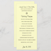 Programmes de mariage simples (crème) (Devant / Derrière)