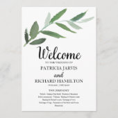 Programmes de mariage simples et élégants (Devant)