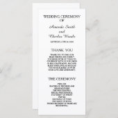 Programmes de mariage simples et élégants (Devant / Derrière)