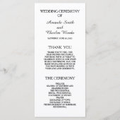 Programmes de mariage simples et élégants (Devant)