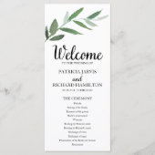 Programmes de mariage simples et élégants (Devant)