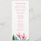 Programmes de mariage tropical Oiseau du Paradis (Dos)