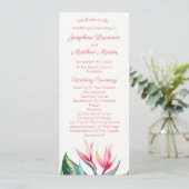 Programmes de mariage tropical Oiseau du Paradis (Debout devant)