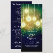 Programmes de mariage turquoises - lanternes roman (Devant / Derrière)