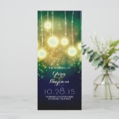 Programmes de mariage turquoises - lanternes roman (Debout devant)