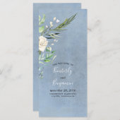 Programmes de mariage vert et bleu Dusty (Devant / Derrière)