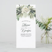 Programmes de mariage vert | Menu (Debout devant)