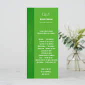 Programmes de mariage vert/vert pour le grain de b (Debout devant)