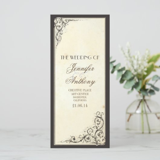 programmes de mariage vintage (Debout devant)