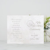 Programmes de mariage vintage blanc (Debout devant)